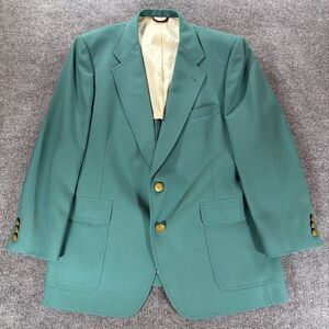 Jack Nicklaus Golden Bear Hart Schaffner Marx Green Button Blazer 42-44R VTG 80s